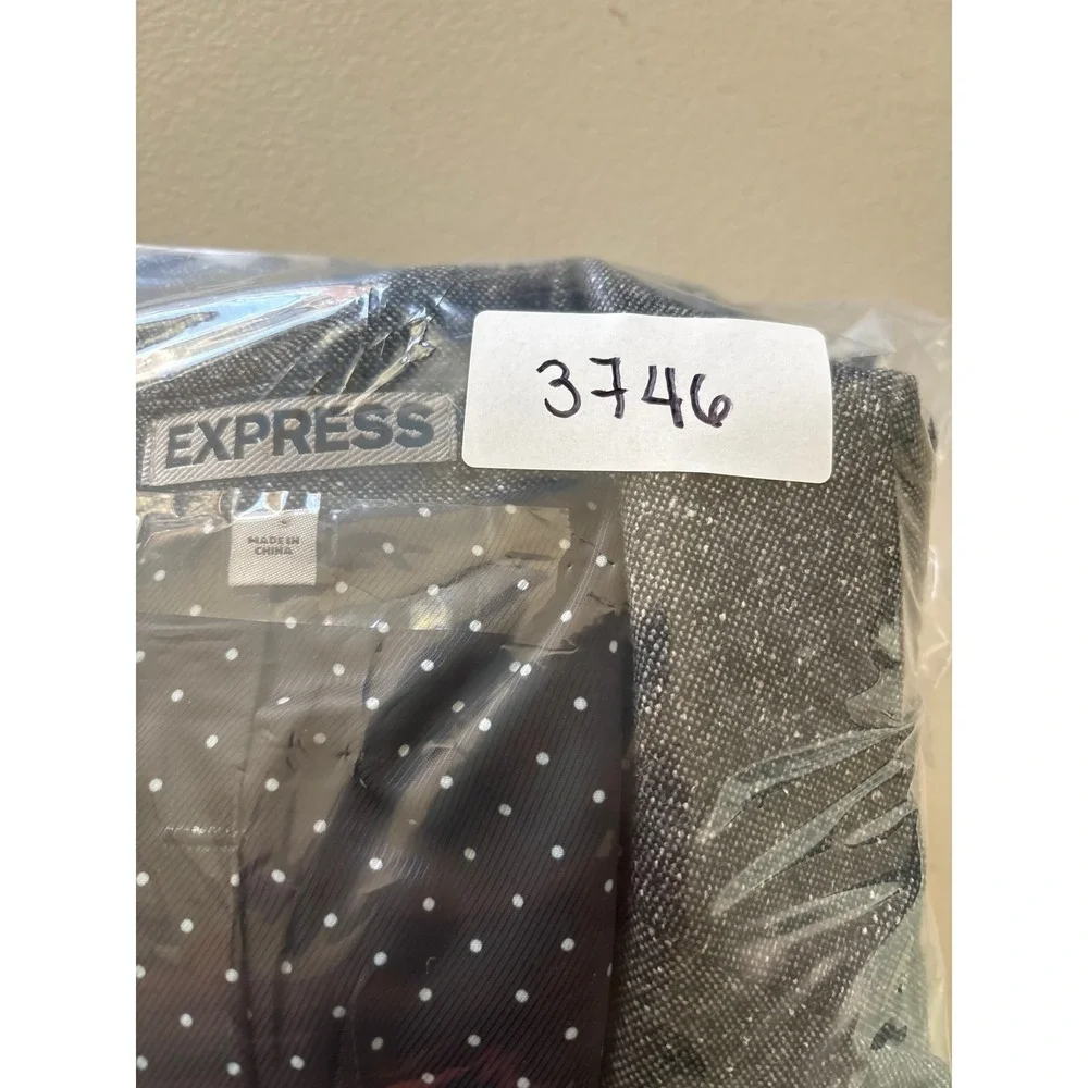 Express Photographer Blazer Jacket Men Gray Fitted Lined Career Office Corporate
